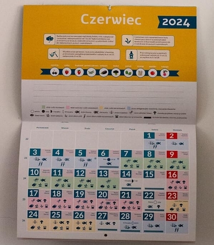 Ekologiczny poradnik księżycowy 2024 na ścianę