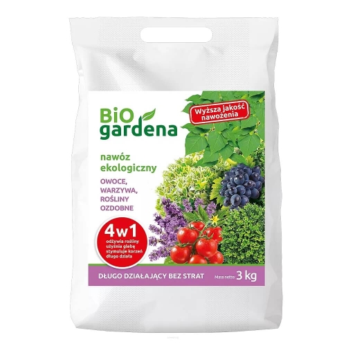 Eko nawóz do warzyw, owoców, roślin ozdobnych Biogardena 4 w 1 (3kg)