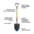 Szpadel z ostrą łyżką CAT J-Series D-Handle Round Point