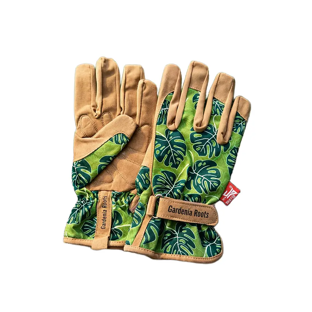 Rękawice ogrodnicze Gardenia Roots Monstera (brązowe)