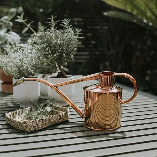 Piękna angielska konewka z czystej miedzi